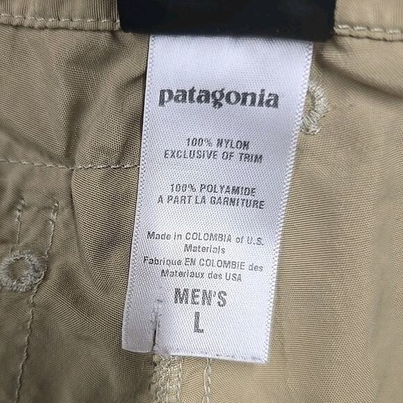 Patagonia Mens Island Hopper Zip-Off Nylon Pants Sz L Beige Convertible Hiking - Picture 6 of 16